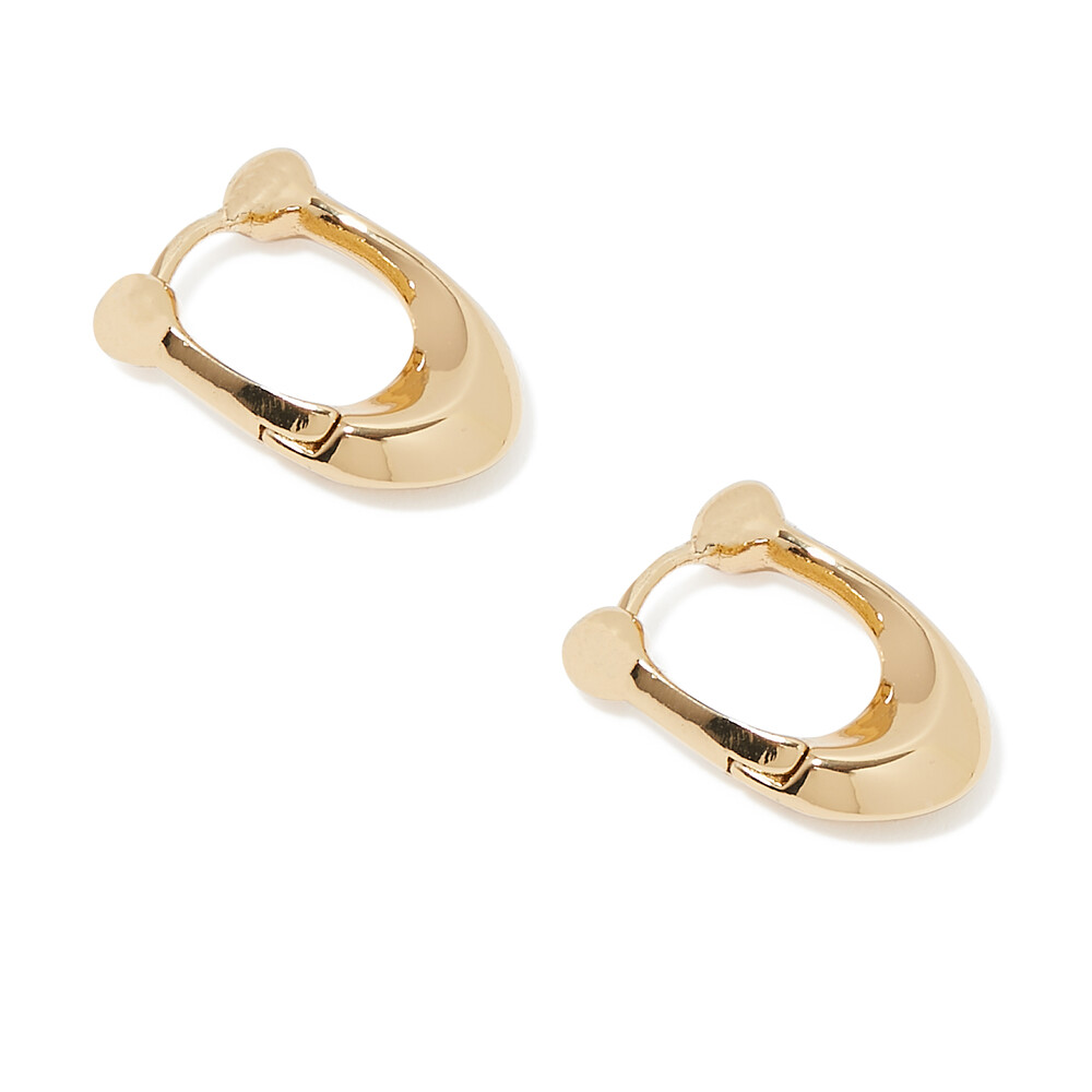 Coach Signature C Huggie Earrings - Gold