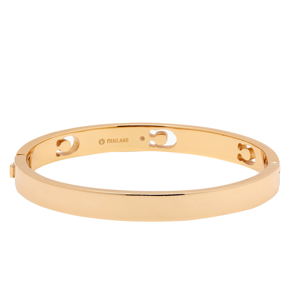 Coach Signature Stone Boxed Bangle - Gold