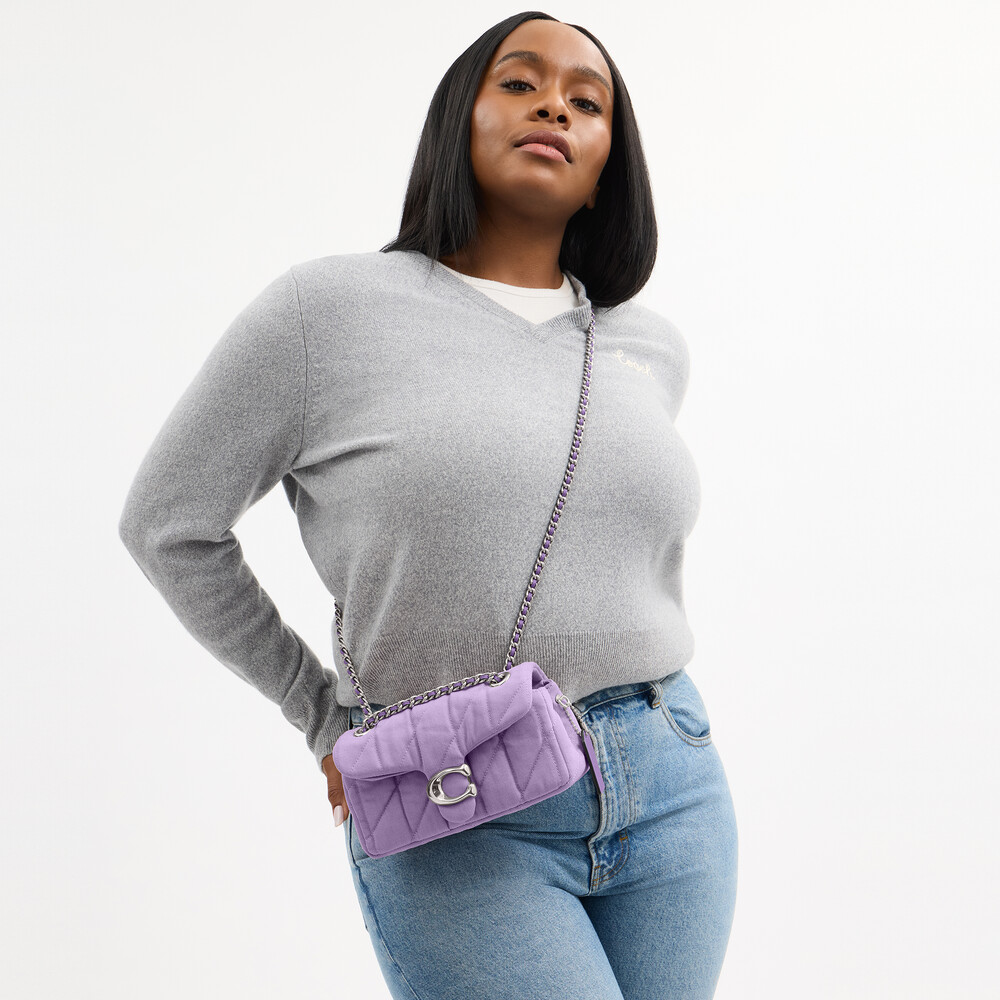 Coach Tabby Shoulder Bag 20 With Quilting - Purple