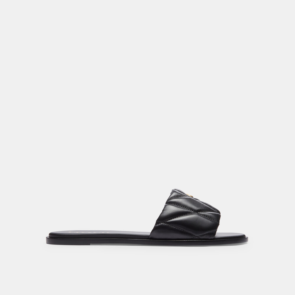 Coach Holly Sandal With Quilting - Black