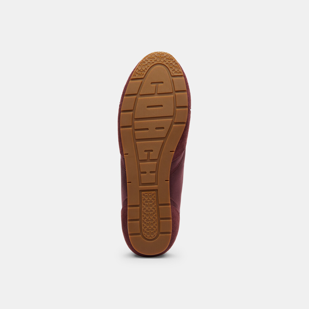 Coach Flat Sneaker - BURGUNDY