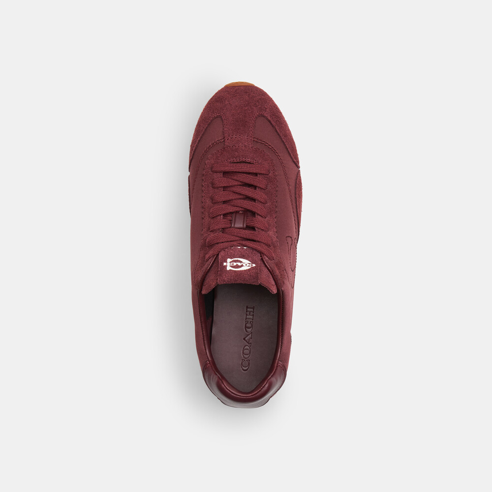 Coach Flat Sneaker - BURGUNDY