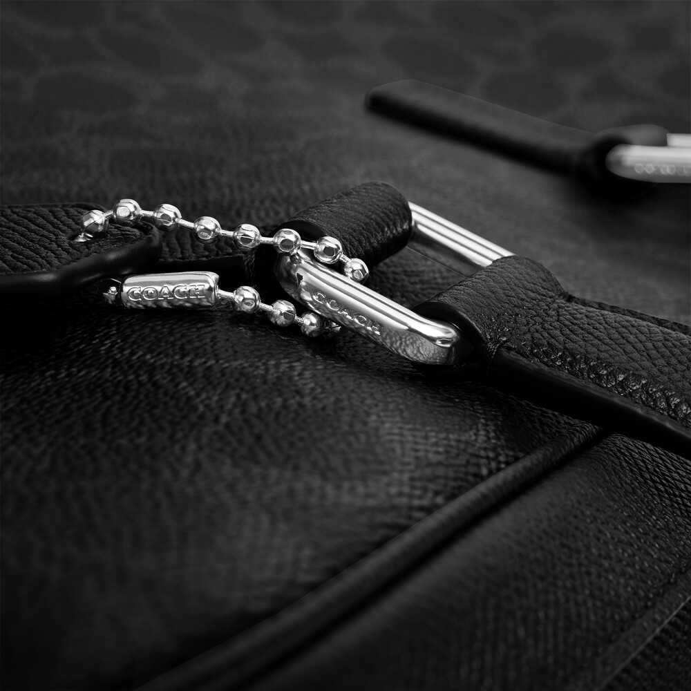 Coach Caden Brief Bag In Signature Canvas - Black