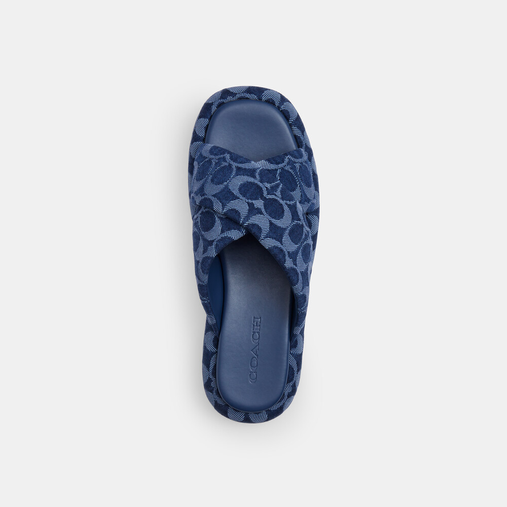 Coach Penelope Signature C Sandal - Dark Blue