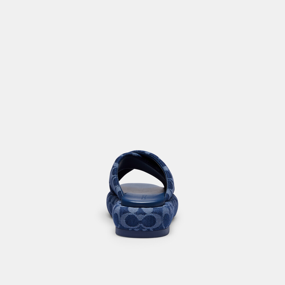 Coach Penelope Signature C Sandal - Dark Blue