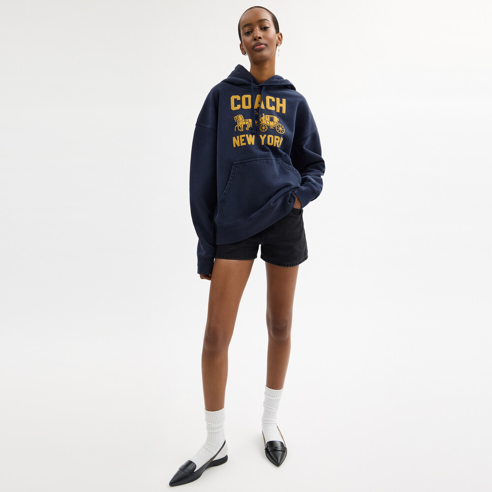 Coach Horse And Carriage Hoodie - Navy