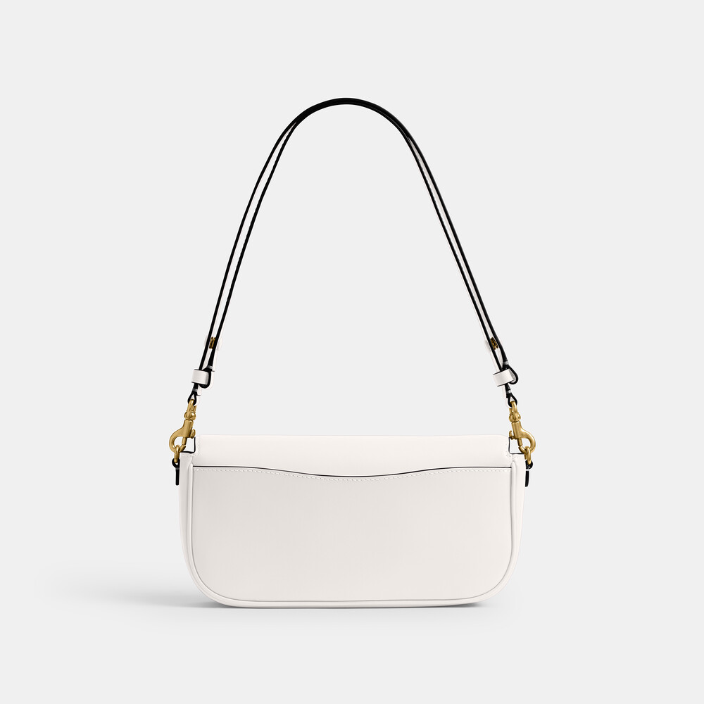 Coach Brook Flap Chain Bag - WHITE