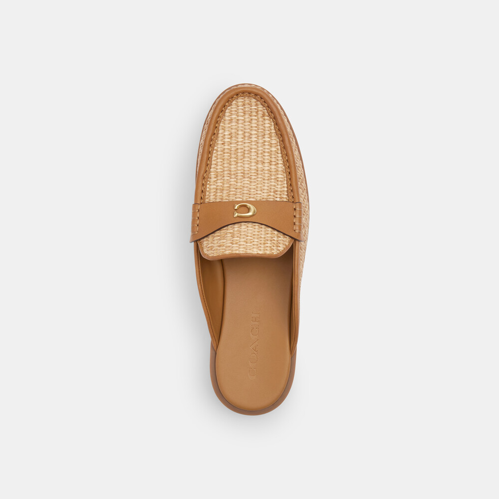 Coach Jocelyn Backless Loafer - BEIGE