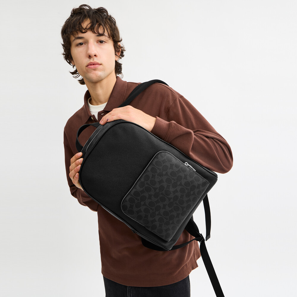 Coach Wade Backpack In Signature Canvas - Black