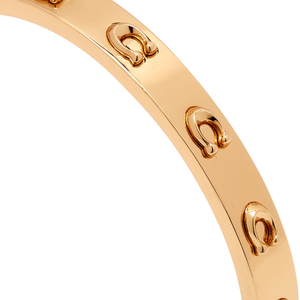 Coach Signature Logo Bracelet, Gold-plated Brass - Gold
