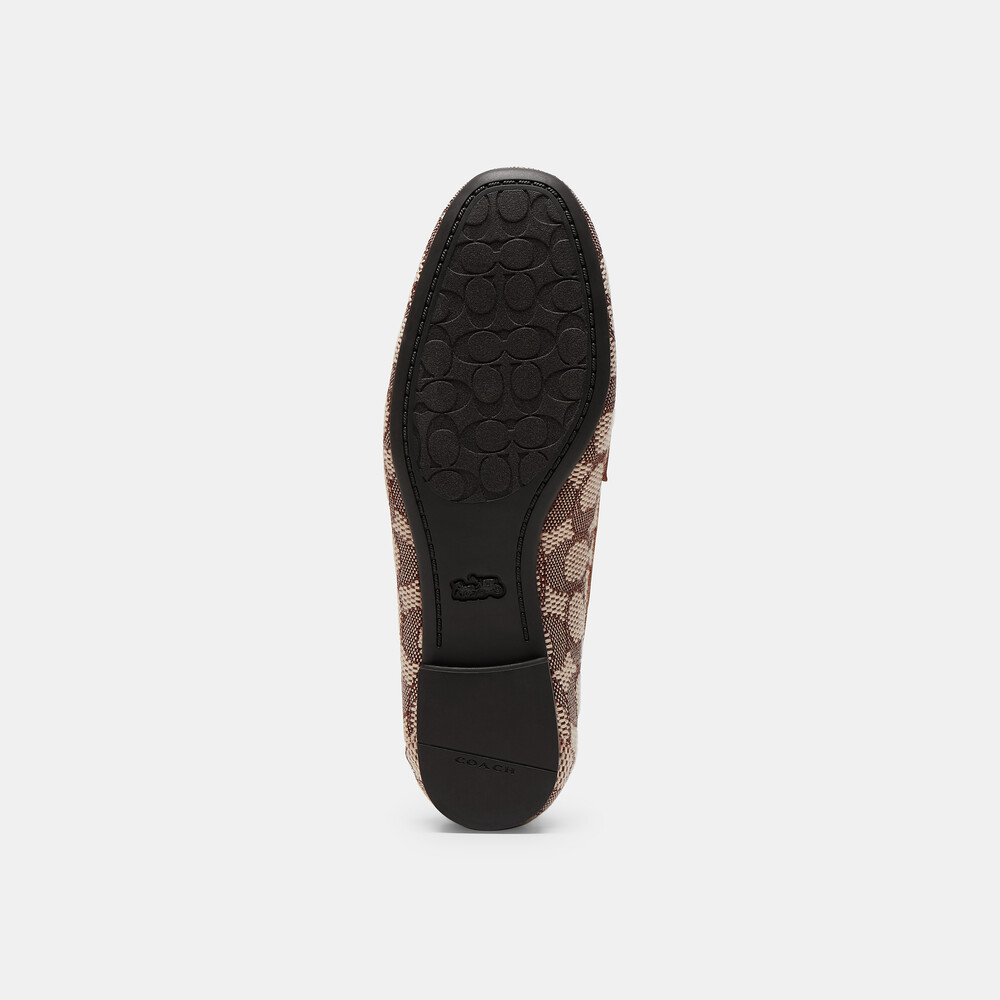 Coach Sculpted C Loafer In Signature Textile Jacquard - Brown