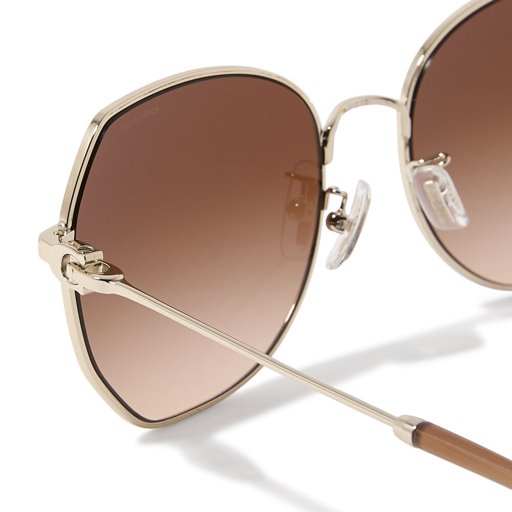 Coach Irregular Frame Sunglasses - Brown