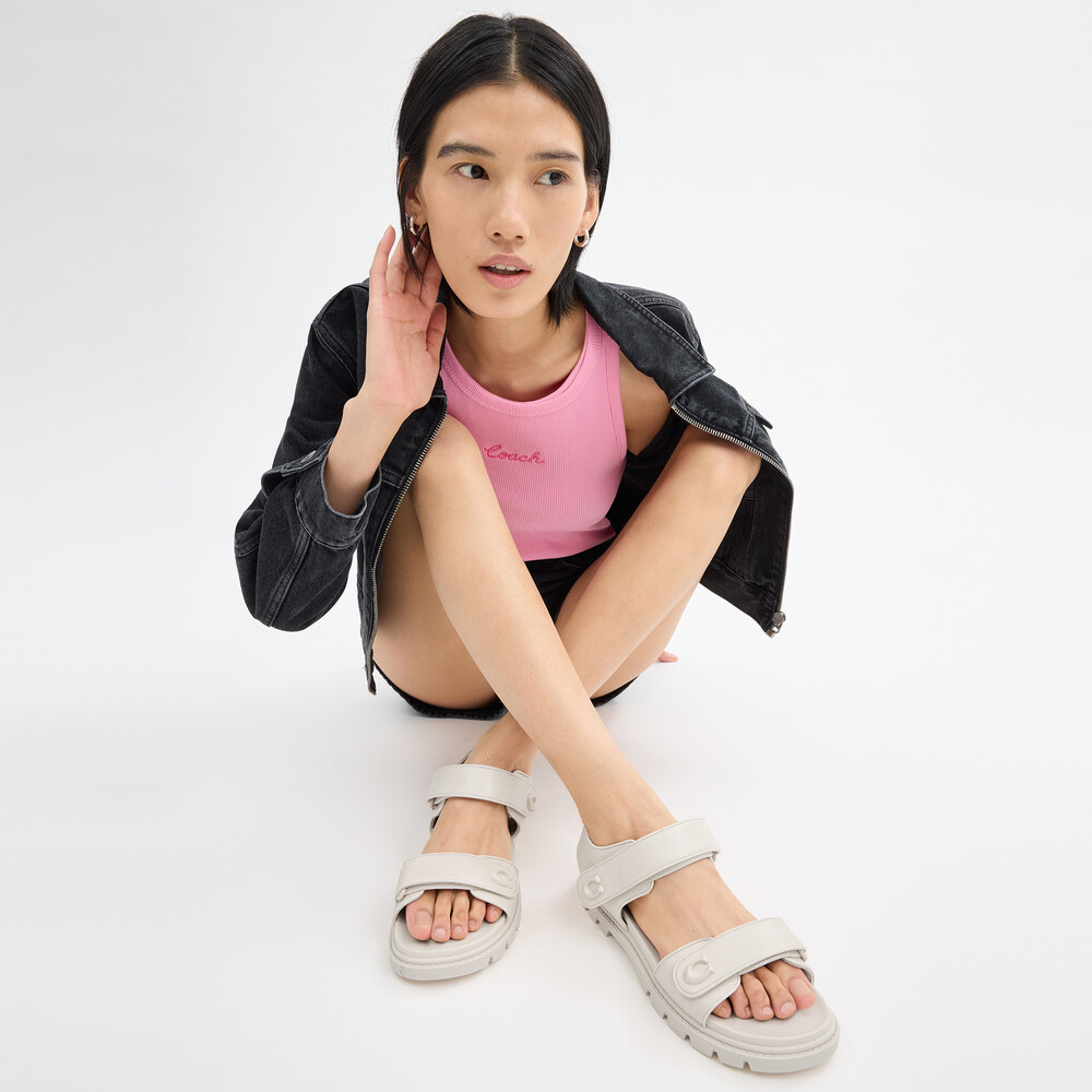 Coach Brynn Sandal - WHITE