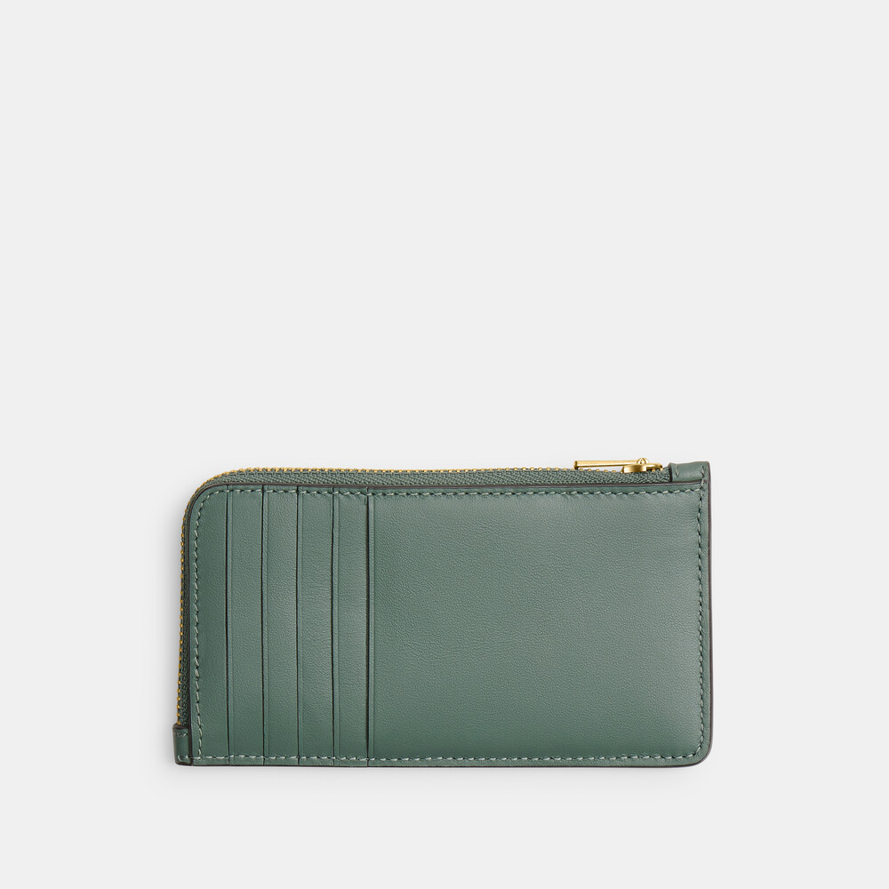 Coach New York Zip Card Case - Open Blue