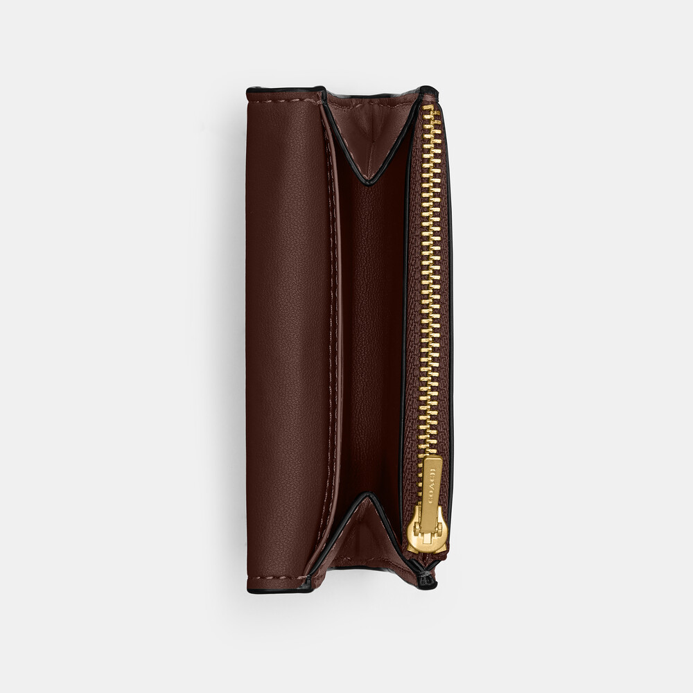 Coach Essential Flap Card Case - DARK BROWN