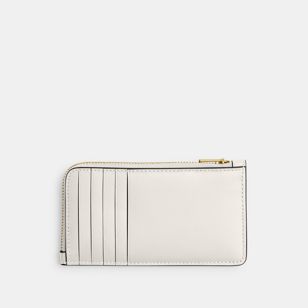 Coach New York Zip Card Case - WHITE